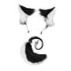 thumbnail image 1 of Diadema peluda con orejas de lobo y cola grande para disfraz, accesorios para fotos Negro, 1 of 9