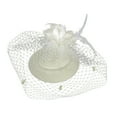 thumbnail image 3 of Prolriy Fascinators Hats for Women Party Hats Women Hat Cocktail for and Fascinators Pillbox Tea Headwear Girls Headband Hair Accessories for Women White One Size, 3 of 6