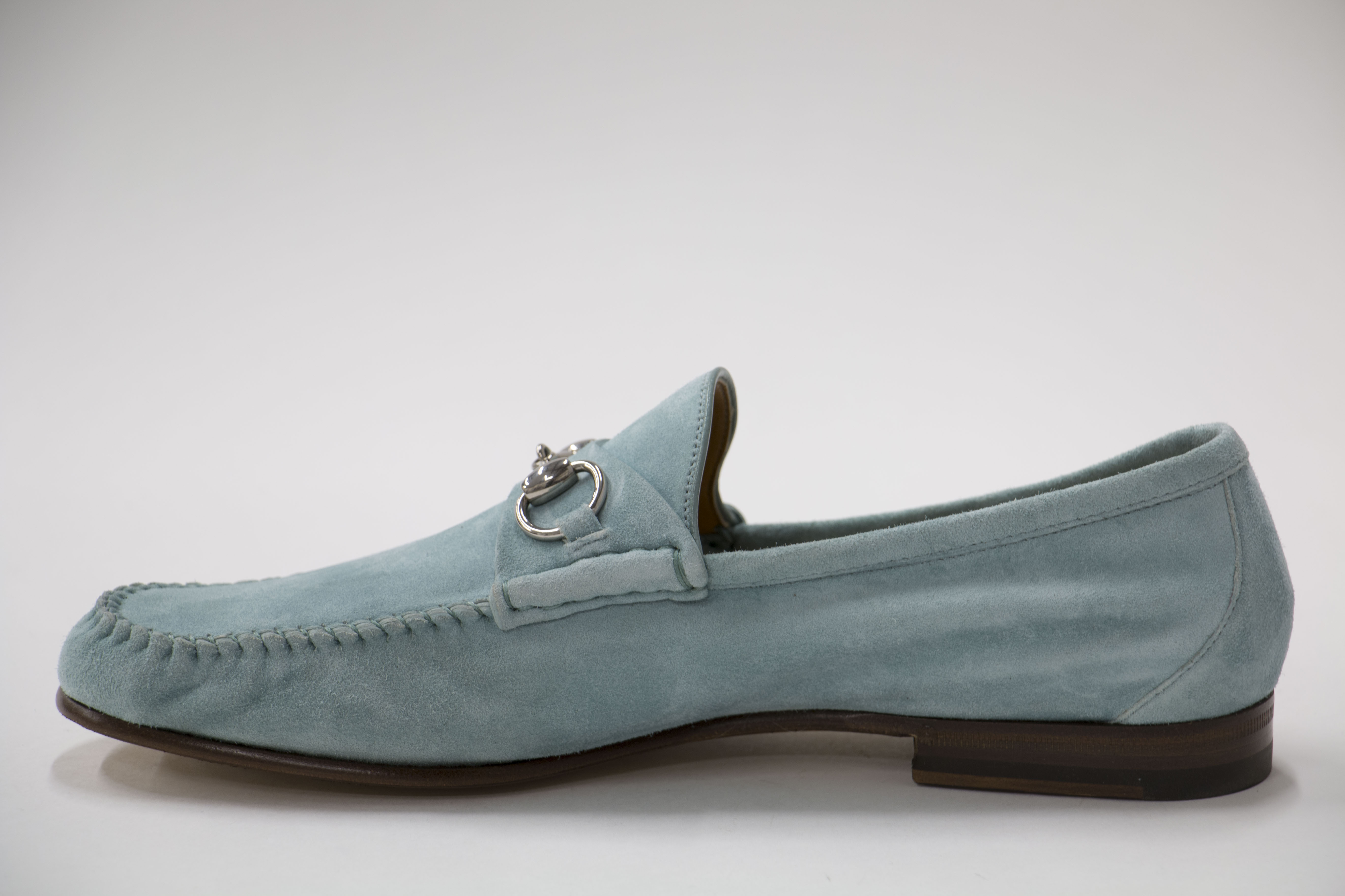 Gucci Roos Suede Loafers in Blue for Men