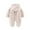 Beige, variant on REDARER Winter Warm Teddy Baby Bodysuit with Hood Long Ears Bunny Jumpsuit Outfit for Girls and Boys Romper,Size:6-12 Months