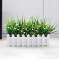 thumbnail image 5 of Valla en maceta flor artificial tela de simulación flor hogar boda decoración floral falsa, color blanco y mezcla Noticed HA7817-05B, 5 of 5
