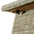 thumbnail image 3 of TWOPAGES Light Filtering 27"x64" Woven Cordless Bamboo Blinds Ramie Roman Shade for French Doors, Straw, 3 of 6