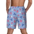 thumbnail image 4 of Uemuo Strawberry And Flowers Pattern Mens Swim Trunks Quick Dry Board Shorts with Mesh Lining, Stretch Beach Shorts Quick Dry No-Chafing Board Shorts-X-Large, 4 of 9
