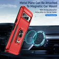 thumbnail image 2 of KOMI pour Google Pixel 8 Pro, Étui avec Protecteur d'Écran, Béquille Anneau Réglable à 360° Intégrée, Protection Militaire Blindée Antichoc - Rouge/noir, 2 of 5