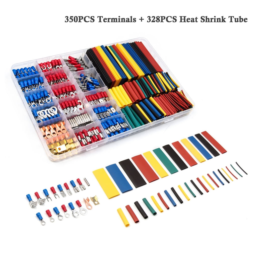 Multipurpose Electrical terminals Assortment with crimps Pliers & Heat Shrink Electrical Connector for Circuit Repairs