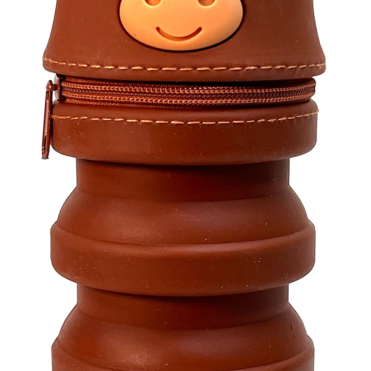 Little Yellow Bicycle: Retractable Pencil Case - Highland Cow - Cute Animal Character, Zipper Carry Pouch, Silicone, School Supplies & Utensil Storage