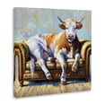 thumbnail image 4 of Stupell Industries Cow's Day Off Animals & Insects Painting Gallery Wrapped Canvas Art Print Wall Art, 24 x 24, 4 of 8