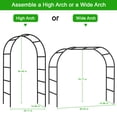 thumbnail image 3 of 7.87ft Garden Arch Trellis for Climbing Plants, Metal Arch Frame, Pumpkin Archway Outdoor Garden Arbors and Arches for Halloween Christmas Birthday Party Baby Shower Decoration,Black, 3 of 7