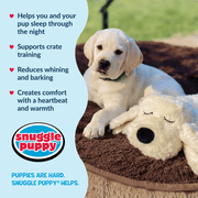 Original Snuggle Puppy Heartbeat Stuffed Toy for Dogs. Pet Anxiety Relief and Calming Aid, Comfort Toy for Behavioral Training in Golden