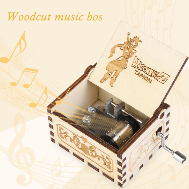 Caja de música con manivela de madera Wdftyju Libre de BPA