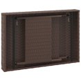 thumbnail image 3 of vidaXL Foldable Side Table Brown 60x40x38 cm Poly Rattan, 3 of 4