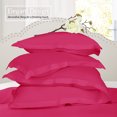 thumbnail image 3 of Nestl Pillow Sham Set of 2, Premium 1800 Series Double Brushed Bed Pillow Cases, Hot Pink, King 20" X 36", 3 of 5