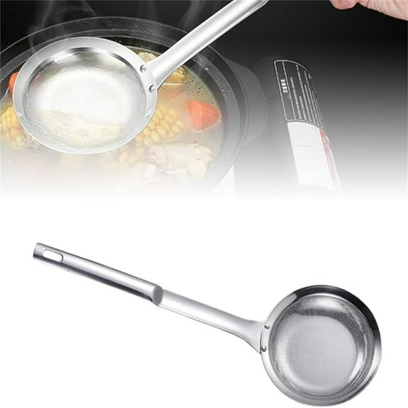 Harlier Fine Mesh Strainer, Stainless Steel Metal Flat Cooking Skimmer Ladle Colander With Handle, Food Strainer Kitchen Tools For Kitchen Baking Oil Filter Flour Sifter Foam