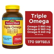 Nature Made Triple Omega 369 Softgels, Dietary Supplement, 170 Count