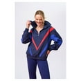 thumbnail image 4 of Women's Terez  Navy New York Yankees Ripstop Chevron Quarter-Zip Pullover, 4 of 4