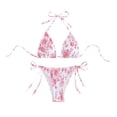 thumbnail image 1 of Abbracc Women's Triangle Bikini Set Backless Bathing Suit for Swim Pool Summer Party B, 1 of 9