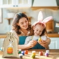 thumbnail image 2 of Binwennn Easter Bunnies Egg Storage And Decoration Bag Funny And Adorable Rabbit Designed Zippered Candy Wrap For Festive And Organization Small Cloth Bags Towel Closet Organizer Storage with Lids Bag, 2 of 6
