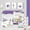 Purple Floral animals, variant on KAINSY Personalized Crib Bedding Set for Baby, Custom Baby Crib Sets with Name, Nursery Bedding Set for Baby Boys Girls Crib, 5 Piece Baby Crib Sets, Crib Fitted Sheet for Babies