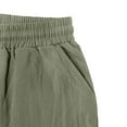 thumbnail image 5 of Ohufall Mens Cargo Pants Plus Size Solid Color Loose Fit Linen Trousers Fashion Casual Multi-Pocket Drawstring Elastic Waist Work Pants for Men, 5 of 8