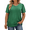 Dark Green, variant on WellSize Plus Size Blouses for Women Button Tunic Tops V Neck Short Sleeve Summer Shirts