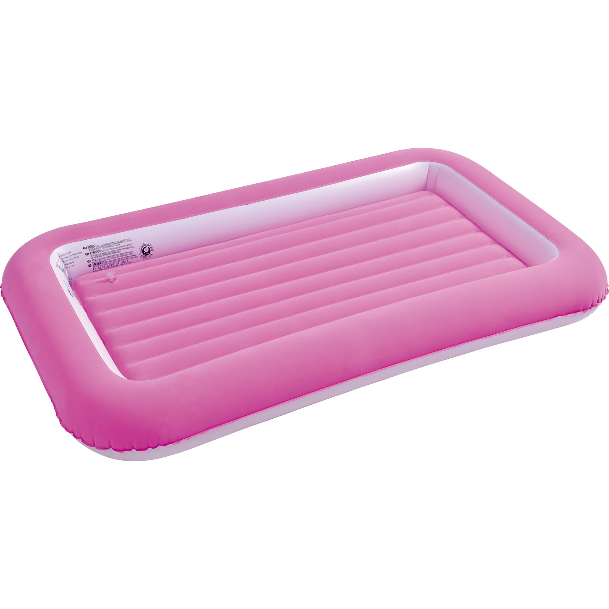 60" Pink Ribbed Single Recessed Inflatable Children's Airbed Walmart