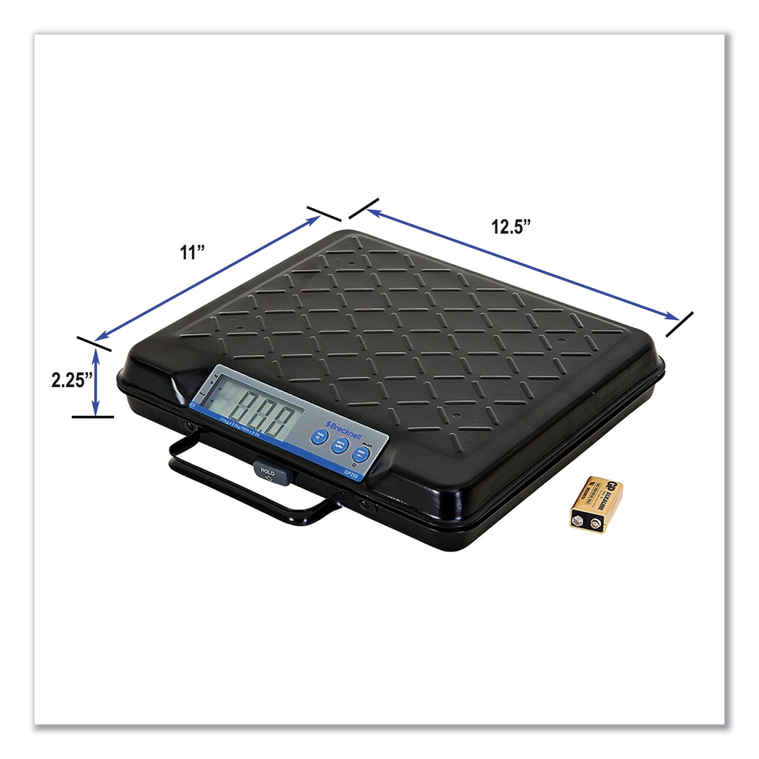 Salter Brecknell Portable Electronic Utility Bench Scale, 100lb Capacity, 12 X 10 Platform