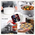 thumbnail image 5 of Bahomeck Pot Holder 4Pcs,American Flag With Skull And Red Flowers Square Heat Resistant Hot Pads For Kitchen Cooking Oven With Hanging Loop Potholder Easy To Store, 5 of 5