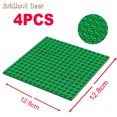 thumbnail image 1 of 4 Pcs Double Face 16X16 Points Baseplate Classique Blocs de Construction Briques Plaques de Base DIY MOC Blocs de Construction Jouets de Construction de Ville, 4 Pcs Vert, 1 of 8