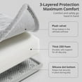 thumbnail image 6 of Baby Play Mat, Caveen Thicken Baby Playpen Mat, Flannel Soft Crawling Playmat for Infant, Anti-Slip, 50"x 50", Light Grey, 6 of 8