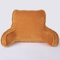 thumbnail image 5 of Super Soft DO IT Yourself Bedrest Reading Pillow Cover and Filling, Need Assembly, Lounger Backrest Pillow for Sitting in Bed with Arms Pockets, 20" x 18" x 17", Burnt Orange, 5 of 6