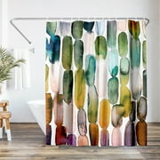 Americanflat 71" x 74" Shower Curtain, Watercolor Strokes 1 by Lisa Nohren
