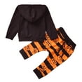 thumbnail image 5 of Actoyo 0-3T Toddler Baby Boys Halloween Haunt O'Lantern Pumpkin Hoodie + Stripe Pants Outfits Sets, 5 of 11