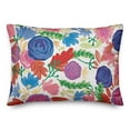 thumbnail image 2 of Creative Products Bright Flowers Purple 14 x 20 Indoor / Outdoor Pillow, 2 of 3