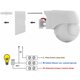 thumbnail image 3 of 1x Infrarot-Bewegungsmelder – für drinnen und draußen Reichweite bis zu 12 m bei 180° drehbar neigbar IP44 spritzwassergeschützt schwarz (1 Stück) JAMW Sencillez, 3 of 5
