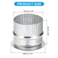 thumbnail image 2 of Unique Bargains 3 Inch Duct Collar, 1 Pcs Duct Connector Flange Galvanized Iron Tight Vent Air Duct Fitting for Home Office, 2 of 5