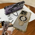 thumbnail image 5 of Compatible with iPhone 13 Pro Max Case for Metal Ring Kickstand,[Military Grade Drop Protection] Four Corners Shockproof Bling Durable Slim Stand Case for iPhone 13 Pro Max(Gold), 5 of 7