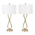 thumbnail image 2 of Sagebrook Home Modern Glam Metal Set Of 2 28" Infinity Table Lamps, Gold, Geometric, 2 of 11