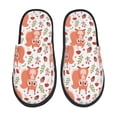 thumbnail image 1 of Fotbe Squirrel And Pantuflas Peludas para Mujer con Estampado, Zapatillas de Peluche, Zapatos de Invierno para Casa, Uso Interior y Exterior-Large, 1 of 8