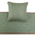 thumbnail image 2 of King / Queen / Twin Blue & Beige Decorative King 90"x18" Bed Runner WITHOUT Pillow Cover, Damask Bed Scarf on Jacquard fabric - Arabella, 2 of 5