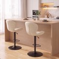 thumbnail image 7 of Waleaf Modern Adjustable Swivel Bar Stools Set of 2, Faux Leather Counter Height Bar Chairs with Back and Footrest for Kitchen Island, 7 of 7