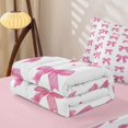 thumbnail image 5 of Manfei Pink Coquette Bow Zipper Full Size Comforter Sets with Fitted Sheet and 2 Pillowcases For Girls,Dreamy Princess Style Bowknot Zipper Bedding Set For Kids,Pink Reversible,4 Pieces, 5 of 7