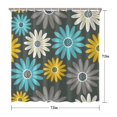 thumbnail image 3 of 72x72 Inch Fabric Shower Curtain Waterproof Polyester, Daisy Floral Print, 3 of 6