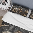 thumbnail image 4 of Designart "Tulip in Black and Gold Elegance" Floral & Botanical Bedding Covert Set - Tulip Black Floral Bed Set With 1 Sham, 4 of 6