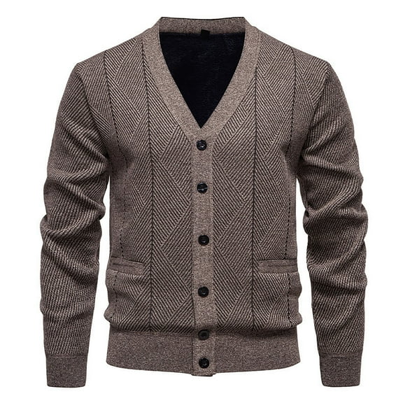 purcolt Men's Cable Knit Cardigan Sweaters V Neck Casual Button Down Sweaters Long Sleeve Fall Outwear with Pockets