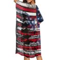 thumbnail image 4 of HELLHERO American Flag Design Bikini Cover Up High Quality Fabrics Fashion Free Size Long Kimono Swimsuit Cover Up for Women, 4 of 6