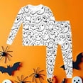 thumbnail image 2 of Halloween Pajamas Kids Size 4-5 Years Childrens Halloween Sleepwear Long Sleeve Top with Pants Cozy Set Pjs for Boys Sky Blue, 2 of 4