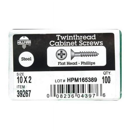 39267 10 x 2 in. Twinfast Cabinet Screws