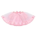 thumbnail image 4 of FYMNSI Baby Girl First Birthday Outfit Flower Theme Cotton Short Sleeve Romper Tutu Tulle Skirt Crown Headband 3pcs Set 1Y Pink Flower, 4 of 9