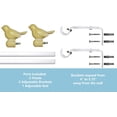 thumbnail image 6 of Urbanest 3/4-inch Cute Bird Designer Decorative Adjustable Window Treatment Curtain Single Rod Set, Heavy Duty, Baby Yellow With White Rod, 28" to 48", 6 of 8