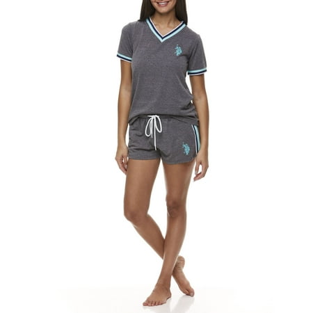 U.S. Polo Assn. Women's & Women's Plus 2pc Short Sleeve Lounge Pajama Sleep Set